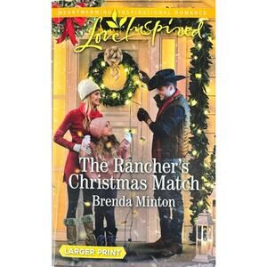 The Rancher's Christmas Match by Brenda Minton (Paperback) (Large Print)
